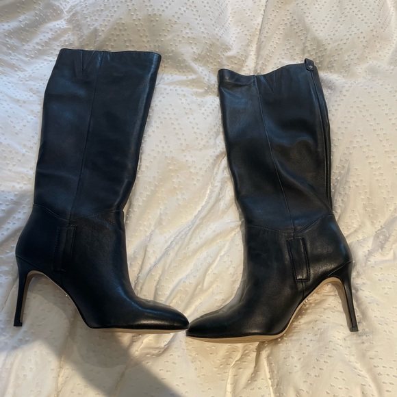 Sam Edelman Tall Black Heeled Boots Size 7.5 - Picture 1 of 6